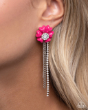 Floral Fuel - Paparazzi Accessories - Pink Flower Earring