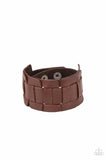 Plainly Plaited - Paparazzi Accessories - Brown Men's Bracelet