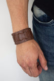 Plainly Plaited - Paparazzi Accessories - Brown Men's Bracelet