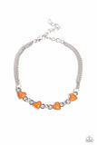 Smitten Sweethearts - Paparazzi Accessories - Orange Bracelet