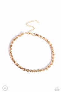 Never Lose ROPE - Paparazzi Accessories - Gold Choker Necklace