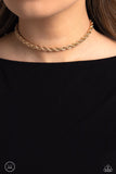 Never Lose ROPE - Paparazzi Accessories - Gold Choker Necklace