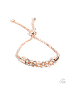 Serious Sentiment - Paparazzi Accessories - Rose Gold Slip Knot Bracelet