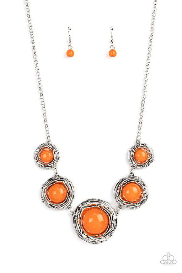 The Next Nest Thing - Paparazzi Accessories - Orange Necklace