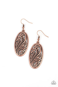 High Tide Terrace - Paparazzi Accessories - Copper Earrings