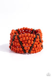 Way Off TROPIC - Paparazzi Accessories - Orange Bracelet