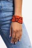 Way Off TROPIC - Paparazzi Accessories - Orange Bracelet