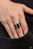 A GLITZY Verdict - Paparazzi Accessories - Black Ring