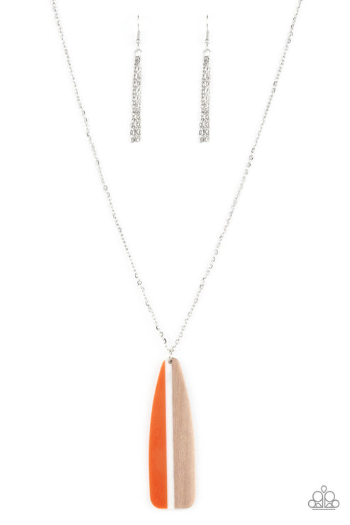 Grab a Paddle - Paparazzi Accessories - Orange Necklace