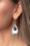 Tranquil Trove - Paparazzi Accessories - Black Earrings