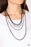 Top of the Food Chain - Paparazzi Accessories - Black Necklace