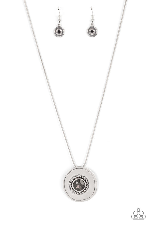 Make Me a MEDALLION-aire - Paparazzi Accessories - Silver Necklace