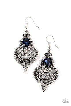 Castle Chateau - Paparazzi Accessories - Blue Earrings