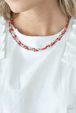 Explore Every Angle - Paparazzi Accessories - Red Necklace