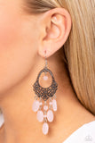 Botanical Escape - Paparazzi Accessories - Pink Earrings