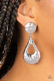 Metallic Magic - Paparazzi Accessories - Silver Clip-On Earrings