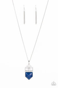 Trailblazing Talisman - Paparazzi Accesorries - Blue Necklace