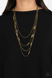 Metallic Monarch - Paparazzi Accessories - Brass Necklace