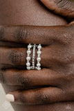 Really Bubbly - Paparazzi Accessories - White Ring