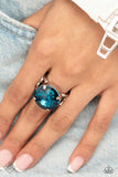 Pronged Powerhouse - Paparazzi Accessories - Blue Ring