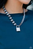 LOCK and Roll - Paparazzi Accessories - Silver Necklace