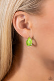 Cover PEARL - Paparazzi Accessories - Green Hoop Earrings