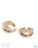 Sizzling Spotlight - Paparazzi Accessories - Gold Cuff Earrings