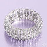 Appealing A-Lister - Paparazzi Accessories - White Rhinestone Bracelet