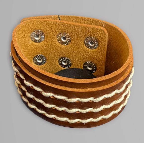 Real Ranchero - Paparazzi Accessories - Brown Wrap Bracelet