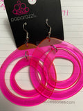 Show Your True Neons - Paparazzi Accessories - Pink Earrings