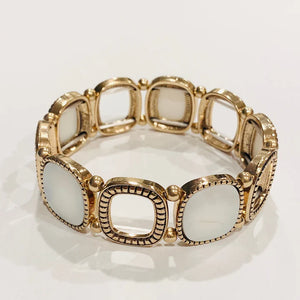 Socialite Shells - Paparazzi Accessories - Gold Bracelet