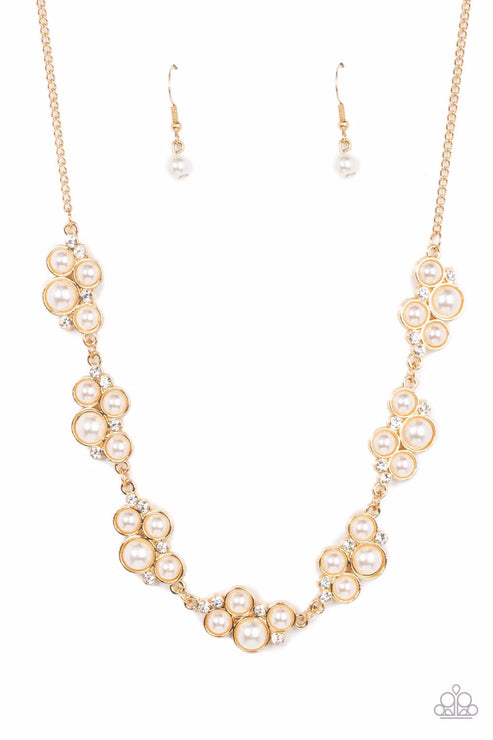 GRACE to the Top - Paparazzi Accessories - Gold Pearl Necklace