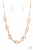 GRACE to the Top - Paparazzi Accessories - Gold Pearl Necklace