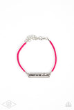 A strip of pink suede wraps around the wrist, joining a silver plate engraved with the phrase “Trust In The Lord” for an inspirational finish. Features an adjustable clasp closure. Sold as one individual bracelet.