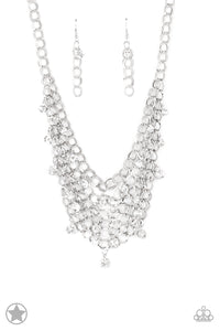 Fishing for Compliments - Paparazzi Accessories - Silver Blockbuster Necklace