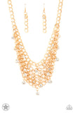 Fishing for Compliments - Paparazzi Accessories - Blockbuster Gold Necklace