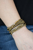 Tough Girl Glamour - Paparazzi Accessories - Brass Wrap Bracelet