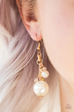 Timelessly Traditional - Paparazzi Accessories - Gold Pearl Earrings