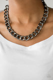 Heavyweight Champion - Paparazzi Accessories - Black Neckalce