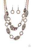 Trippin On Texture - Paparazzi Accessories - Copper Necklace