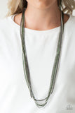 Colorful Calamity - Paparazzi Accessories - Green Necklace