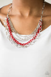 Color Bomb - Paparazzi Accessories - Red Necklace