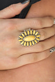 Cactus Cabana - Paparazzi Accessories - Yellow Ring