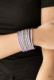 Rhinestone Rumble - Paparazzi Accessories - Purple Wrap Bracelet