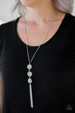 Triple Shimmer -Paparazzi Accessories - White Rhinestone Necklace