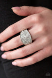 Kaboom! - Paparazzi Accessories - White Rhinestone Ring