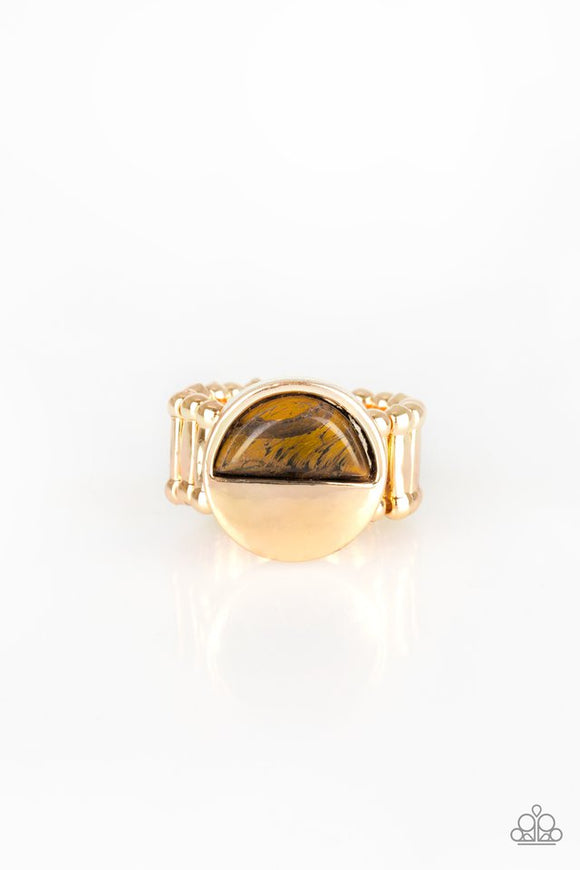 Stone Seeker - Paparazzi Accessories - Brown Tiger's Eye Ring