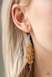 A Taste Of Twilight - Paparazzi Accessories - Brown Beaded Earrings