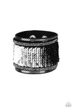 Heads Or MERMAID Tails - Paparazzi Accessories - Black Wrap Bracelet