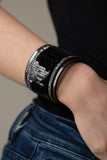 Heads Or MERMAID Tails - Paparazzi Accessories - Black Wrap Bracelet